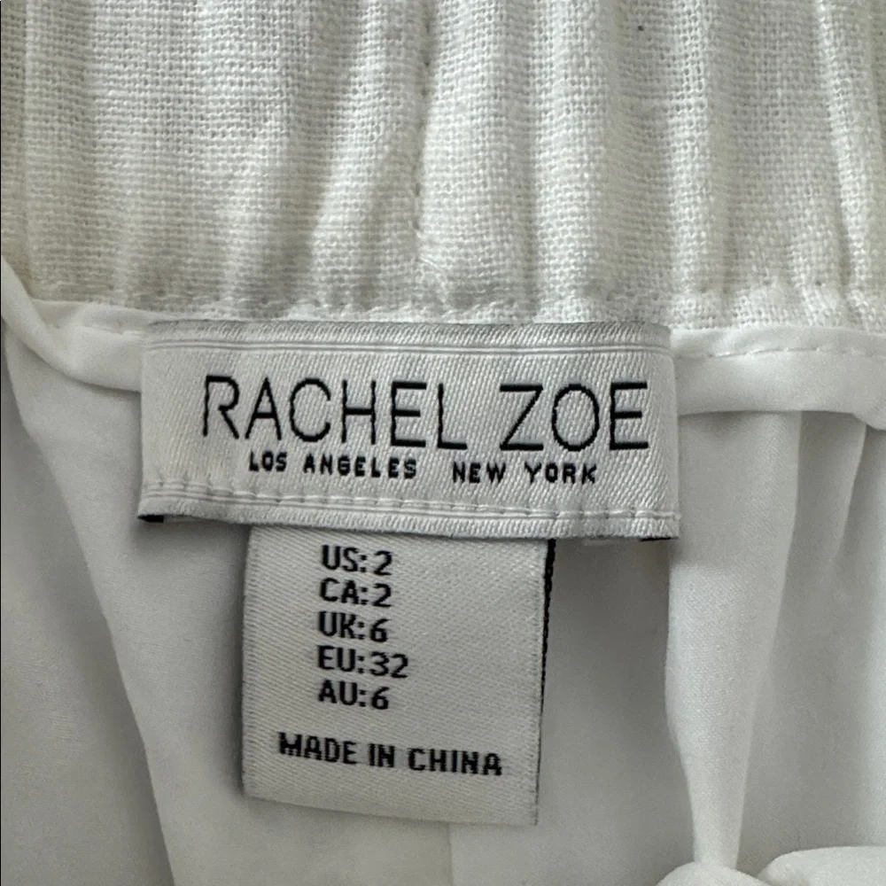 Rachel Zoe Linen Cream Trousers - Picture 2 of 4